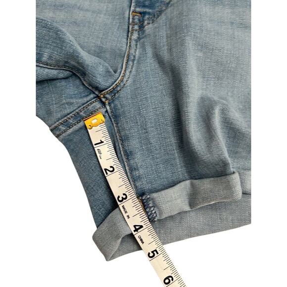 Levi's Strauss Denim Shorts Women's Size 34 Mid Rise Cuffed Stretchy Summer - Picture 10 of 11